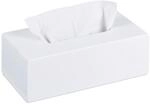 Relaxdays T&uuml;cherbox Bambus, Taschentuchbox Mit Schiebeboden, Tissue Box F&uuml;r