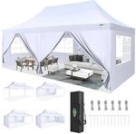 Faltpavillon 3x6m Wasserdicht Mit 6 Seitenw&auml;nden Uv-schutz 50+ Stabil