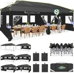 Faltpavillon 3x6m Wasserdicht Winterfest Mit 6 Seitenw&auml;nden Und Fenstern