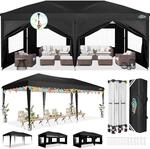 Faltpavillon 3x6m Wasserdicht, Stabil, Winterfest Mit 6 Seitenw&auml;nden, Uv-schutz