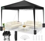 Faltpavillon 3x3m Wasserdicht Uv-schutz Stabil Winterfest Mit Tragetasche