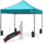 Pop-up Pavillon 2,5x2,5m Wasserdicht T&uuml;rkis Mit Rollentasche Und Zubeh&ouml;r
