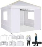 Faltpavillon 3x3m Mit 4 Seitenteilen, Wasserdicht, Uv 50+, Winterfest