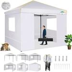 Faltpavillon 3x3m Wasserdicht Mit 4 Seitenteilen Und Fenstern