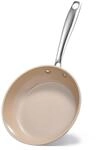 Bratpfanne 20cm Keramik Antihaft, Induktion, Backofenfest, Khaki