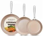 Pfannenset 3-teilig Keramik Antihaft 20/24/28 Cm Induktion Backofenfest