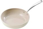 Bratpfanne 24 Cm Keramik Antihaft, Induktion, Backofenfest, Sp&uuml;lmaschinenfest, Beige