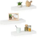 Relaxdays - Wandregal, 3er Set, Bxt: 38 X 15 Cm, Dekoregal Wand, Mdf, Modernes