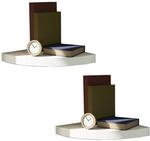 Mojawo - 2 St&uuml;ck Wand Eckregal Wei&szlig;-m304741-wr100-2er