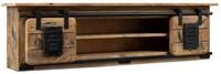 Wandregal Mango 130x25x35 Natur Lackiert Railway 157