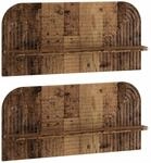 Wandregal 2 Stk. Altholz 80.5 X 13.5 X 37.5 Cm Holzwerkstoff Vidaxl