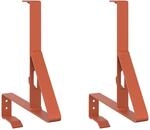 Vidaxl Snow Guard Support 2 Pcs Red 29.5 X 3 X 34.5 Cm Steel