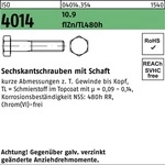 Sechskantschraube Iso 4014 M.schaft M 24 X 230 10.9 Zinkbesch Gleitmittel Flznnc