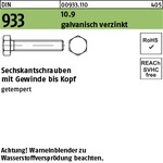 Sechskantschraube Din 933 Vg M 30 X 160 10.9 Galvanisch Verzinkt