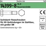 En 14399-8 Form H Sechskant-passschraube Gewindetoleranz 6g M16x60 Stahl 10.9