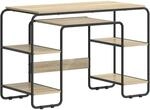 Schreibtisch Mit Stauraum Sonoma-eiche 113,5 X 52 X 75,5 Cm Vidaxl
