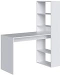 Schreibtisch Denton, Wendeschreibtisch Mit B&uuml;cherregal Mit 5 B&ouml;den, Studier- Oder