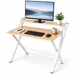 Relaxdays Schreibtisch, Monitoraufsatz, Klappbar, Hxbxt: 82 X 70 X 56 Cm, Mdf,