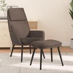 Relaxsessel Mit Hocker Taupe Stoff Vidaxl