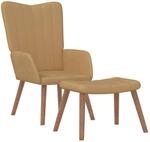 Relaxsessel Mit Hocker Braun Samt Vidaxl