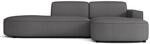 Selsey Sallmo - Ecksofa L-form, 3-sitzer, Rechts, Chenille Dunkelgrau, 276 Cm