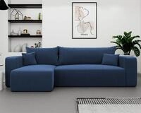 Ecksofa Mit Schlaffunktion Sofa Luna Stoff Poso Blau Ottomane Links