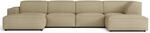 Selsey Sellmo - Wohnlandschaft , Chenille Dunkelbeige, 366 Cm