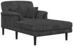 Chaiselongue Dunkelgrau Cordstoff Vidaxl