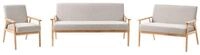 Sofa Set 6-sitzer Esrum Stoff Hellbraun / Grau