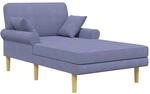 Chaiselongue Jeans Blau Stoff Vidaxl
