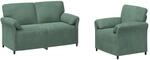 Sofa Set 2 Stk. Meergr&uuml;n Samt Vidaxl