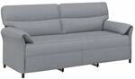 3-sitzer-sofa 3-sitzer Hellgrau 198 X 83 X 95 Cm Stoff Vidaxl