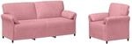 Sofa Set 2 Stk. Rosa Samt Vidaxl