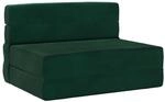 Klappsofa Bett Dunkelgr&uuml;n 70 X 72 X 60 Cm Stoff Vidaxl