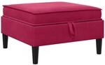 Sofa-hocker Mit Stauraum Weinrot Samt Vidaxl