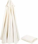 Sonnenschirm Ersatzbezug 200cm 8 Streben Beige Uv80+ Wasserdicht Polyester