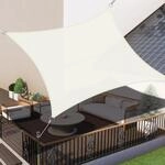 Sonnensegel 4x4m Wasserdicht Cremewei&szlig; Uv-schutz F&uuml;r Garten Terrasse Balkon