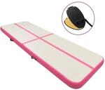 Vidaxl Inflatable Gymnastics Mat With Pump 300x100x15 Cm Pvc Pink