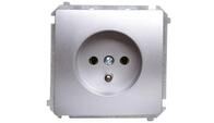 Simon Basic Einzelsteckdose Mit/ohne 16a 250v Matt Silber Bmgz1.01/43