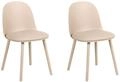 Esszimmerstuhl 2er Set Ankeny Kunstleder Beige