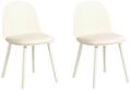 Esszimmerstuhl 2er Set Ankeny Kunstleder Hellbeige