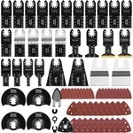114tlg Oszillationswerkzeug S&auml;gebl&auml;tter Set F&uuml;r Holz, Metall, Kunststoff