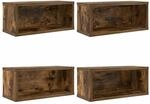 Cd Aufbewahrungsregal 4 Stk. Raucheiche 40 X 17 X 17 Cm Vidaxl