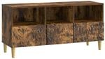 Vidaxl Tv Cabinet 102 X 34.5 X 50 Cm Smoked Oak Engineered Wood