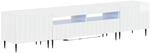 3-teiliges Led Tv Regal Zwolle Hochglanz Wei&szlig; Holzwerkstoff Vidaxl