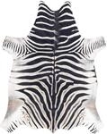 Teppich K&uuml;nstliches Rindsleder, Zebra G5128-1 Wei&szlig; Schwarz Leder Multicolour