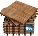 Casaria&reg; Holzfliesen Fsc&reg;-zertifiziertes Akazien- Eukalyptusholz 30x30cm...