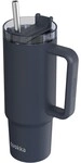 Quokka Stream - Edelstahl-thermosbecher 950 Ml Mit Strohhalm (graphit)