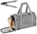 Faltbare Hundetransportbox F&uuml;r Auto, Reise, Flugzeug Grau
