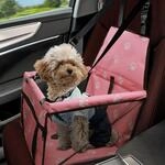 Hundeautositz Faltbar, Atmungsaktiv, Waschbar, Bis 6kg, Rosa